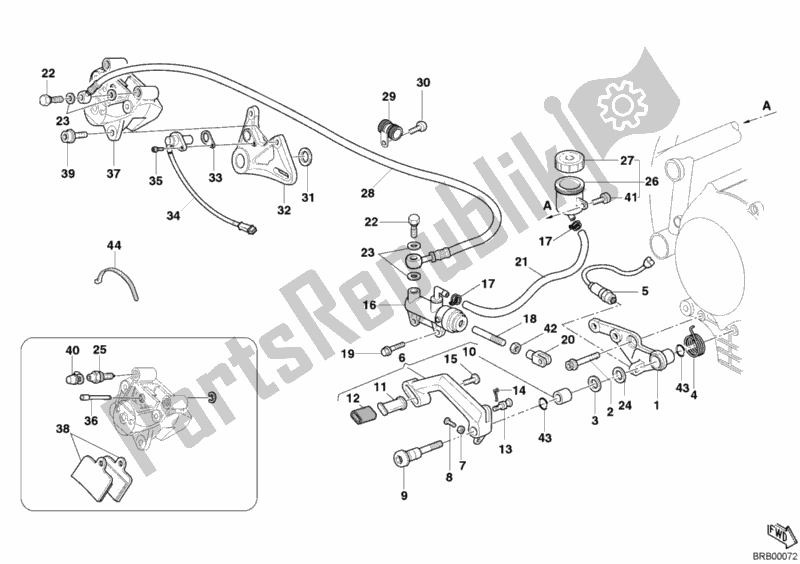 All parts for the Rear Brake System of the Ducati Superbike 999 S 2003